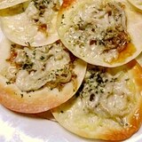 餃子の皮で！カルシウムUP☆ｐｉｚｚａ☆